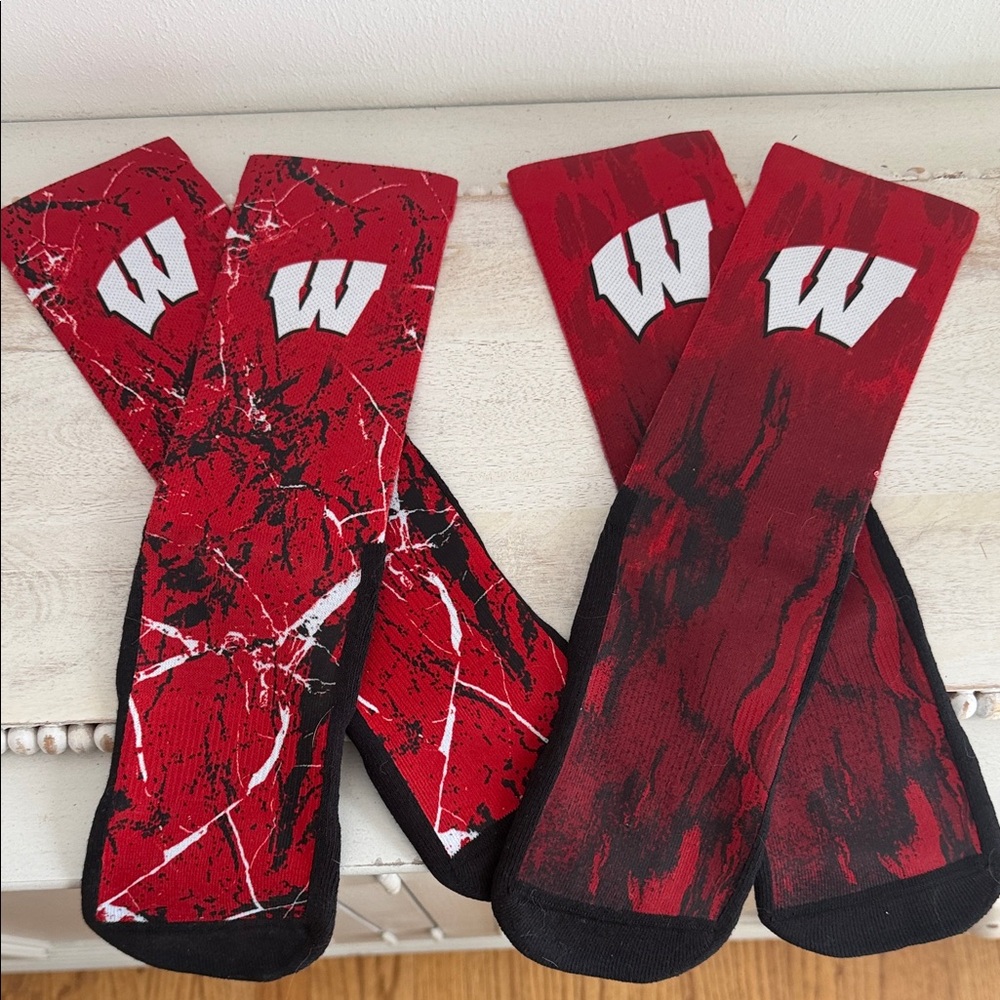 Red and Black Men's Socks